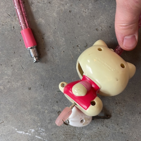 Vintage Sanrio Hello Kitty pink glitter cable bike lock Japan - Picture 9 of 12